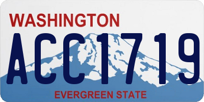 WA license plate ACC1719