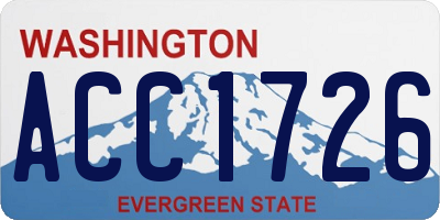 WA license plate ACC1726