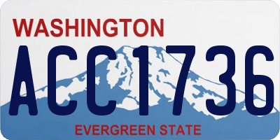 WA license plate ACC1736