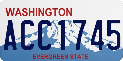 WA license plate ACC1745
