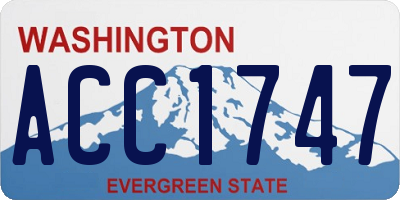 WA license plate ACC1747