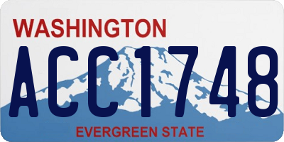 WA license plate ACC1748