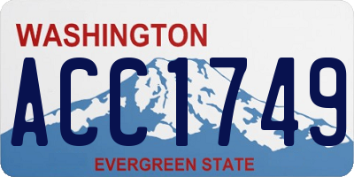 WA license plate ACC1749