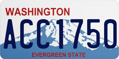 WA license plate ACC1750
