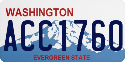 WA license plate ACC1760