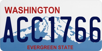 WA license plate ACC1766