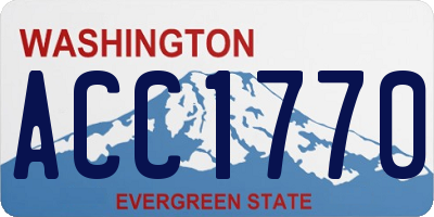 WA license plate ACC1770