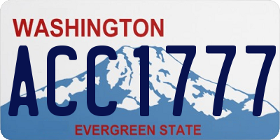 WA license plate ACC1777