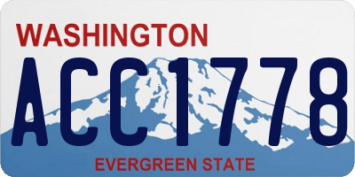 WA license plate ACC1778