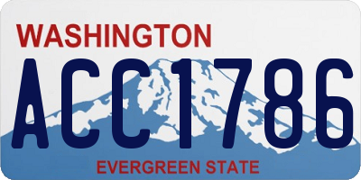 WA license plate ACC1786