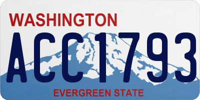 WA license plate ACC1793