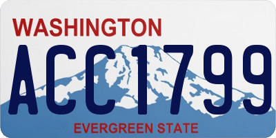 WA license plate ACC1799