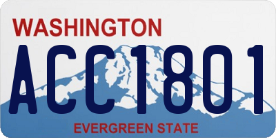 WA license plate ACC1801