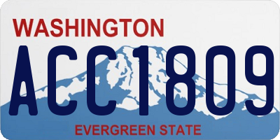 WA license plate ACC1809