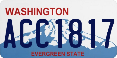 WA license plate ACC1817