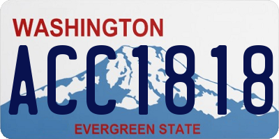 WA license plate ACC1818