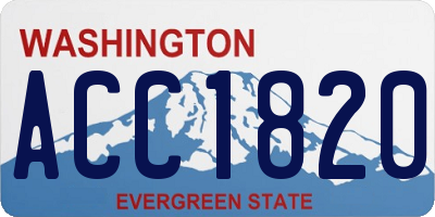 WA license plate ACC1820