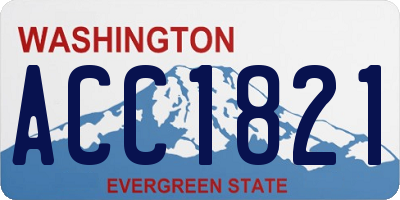 WA license plate ACC1821