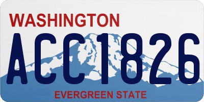 WA license plate ACC1826