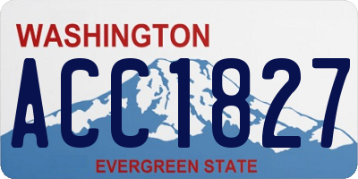 WA license plate ACC1827