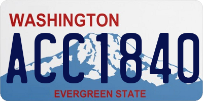 WA license plate ACC1840