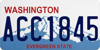 WA license plate ACC1845