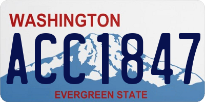 WA license plate ACC1847