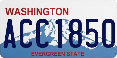 WA license plate ACC1850