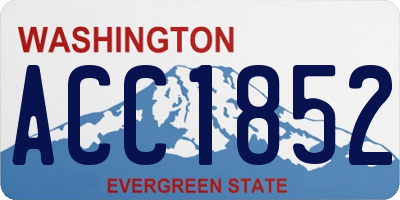 WA license plate ACC1852