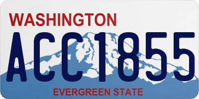 WA license plate ACC1855