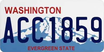 WA license plate ACC1859