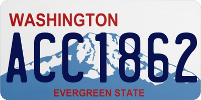 WA license plate ACC1862