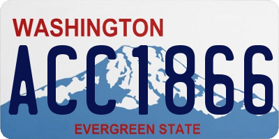 WA license plate ACC1866
