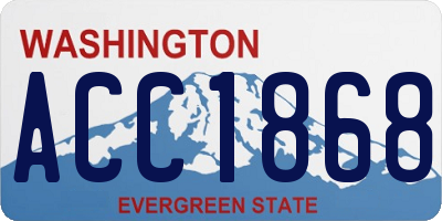 WA license plate ACC1868