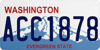 WA license plate ACC1878
