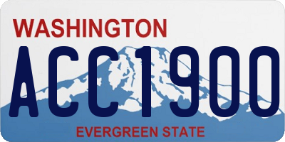 WA license plate ACC1900