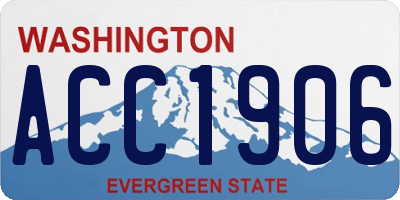 WA license plate ACC1906