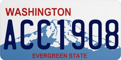 WA license plate ACC1908