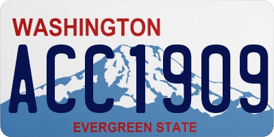 WA license plate ACC1909