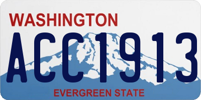 WA license plate ACC1913