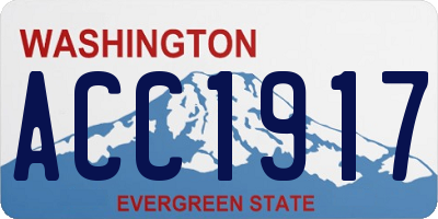 WA license plate ACC1917