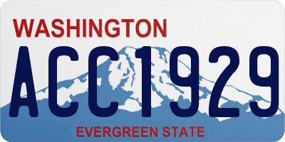 WA license plate ACC1929