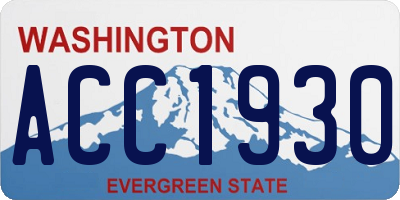 WA license plate ACC1930