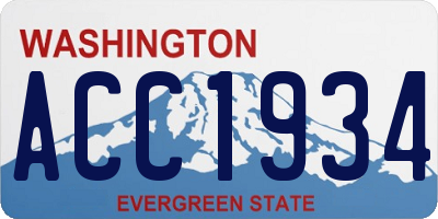 WA license plate ACC1934