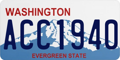 WA license plate ACC1940