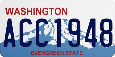 WA license plate ACC1948