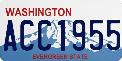 WA license plate ACC1955