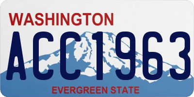 WA license plate ACC1963