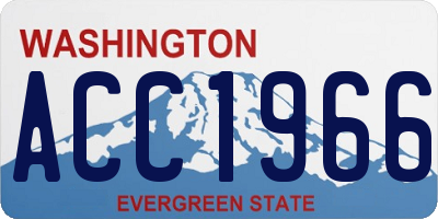 WA license plate ACC1966