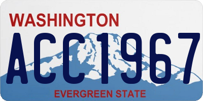 WA license plate ACC1967